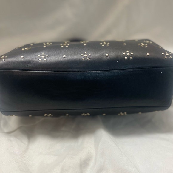 Coach  Rare Black Studded Kelsey Calf Leather Satchel - Picture 10 of 11